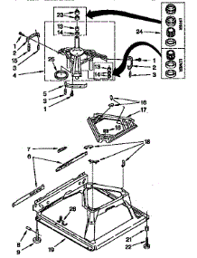 Machine Base Parts parts for Kenmore Washer 110.92592200 (11092592200, 110 92592200) from AppliancePartsPros.com
