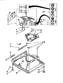 Machine Base parts for Kenmore Washer 110.92595500 (11092595500, 110 92595500) from AppliancePartsPros.com