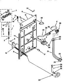 Rear Panel parts for Kenmore Washer 110.92597400 (11092597400, 110 92597400) from AppliancePartsPros.com