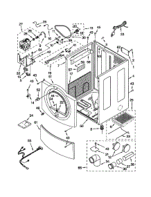 Cabinet parts for Kenmore Dryer 110.92822102 (11092822102, 110 92822102) from AppliancePartsPros.com