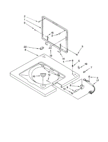 Washer Top And Lid parts for Kenmore Washer Dryer Combo 110.92962101 (11092962101, 110 92962101) from AppliancePartsPros.com