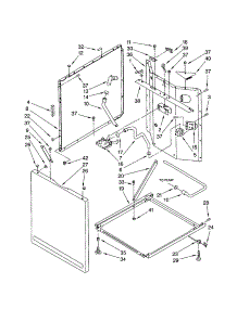 Washer Cabinet parts for Kenmore Washer Dryer Combo 110.92964102 (11092964102, 110 92964102) from AppliancePartsPros.com