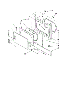 Dryer Front Panel And Door parts for Kenmore Washer Dryer Combo 110.92974102 (11092974102, 110 92974102) from AppliancePartsPros.com