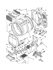 Dryer Bulkhead parts for Kenmore Washer Dryer Combo 110.92976100 (11092976100, 110 92976100) from AppliancePartsPros.com