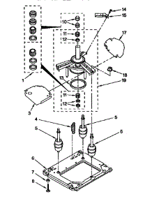 Machine Base parts for Kenmore Washer 110.94519100 (11094519100, 110 94519100) from AppliancePartsPros.com