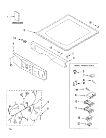 Top And Console Parts parts for Kenmore Dryer 110.94831301 (11094831301, 110 94831301) from AppliancePartsPros.com