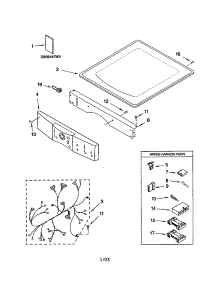 Top And Console parts for Kenmore Dryer 110.94834201 (11094834201, 110 94834201) from AppliancePartsPros.com