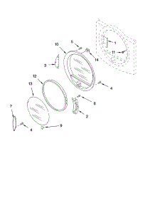 Door Parts, Optional Parts (Not Included) parts for Kenmore Dryer 110.95088402 (11095088402, 110 95088402) from AppliancePartsPros.com