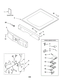 Top And Console Parts parts for Kenmore Dryer 110.95091400 (11095091400, 110 95091400) from AppliancePartsPros.com