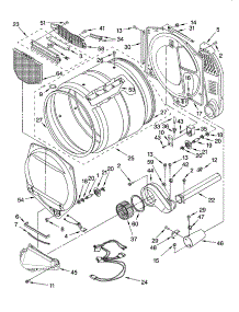 Bulkhead Parts parts for Kenmore Dryer 110.95091401 (11095091401, 110 95091401) from AppliancePartsPros.com