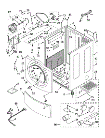 Cabinet Parts parts for Kenmore Dryer 110.95862400 (11095862400, 110 95862400) from AppliancePartsPros.com