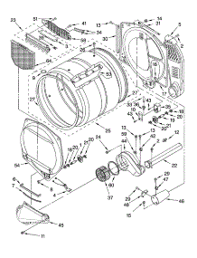 Bulkhead Parts parts for Kenmore Dryer 110.95866400 (11095866400, 110 95866400) from AppliancePartsPros.com