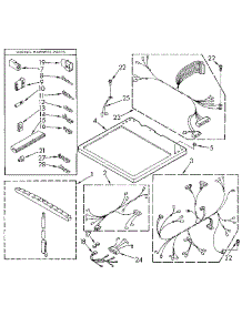 Dryer Top parts for Kenmore Dryer 110.96195100 (11096195100, 110 96195100) from AppliancePartsPros.com