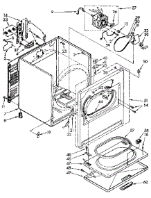 Cabinet parts for Kenmore Dryer 110.96260100 (11096260100, 110 96260100) from AppliancePartsPros.com