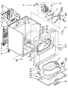 Cabinet parts for Kenmore Dryer 110.96280800 (11096280800, 110 96280800) from AppliancePartsPros.com