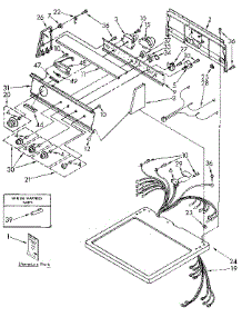 Top And Console Parts parts for Kenmore Dryer 110.96293100 (11096293100, 110 96293100) from AppliancePartsPros.com