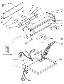 Top And Console parts for Kenmore Dryer 110.96428100 (11096428100, 110 96428100) from AppliancePartsPros.com