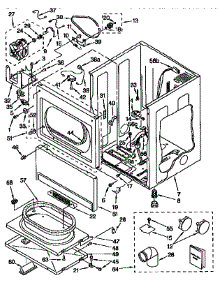 Lower Cabinet And Front Panel parts for Kenmore Dryer 110.96502110 (11096502110, 110 96502110) from AppliancePartsPros.com