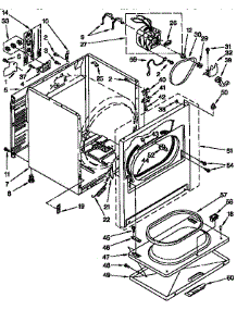 Cabinet Parts parts for Kenmore Dryer 110.96561800 (11096561800, 110 96561800) from AppliancePartsPros.com