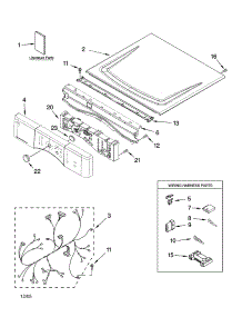 Top And Console Parts parts for Kenmore Dryer 110.96562500 (11096562500, 110 96562500) from AppliancePartsPros.com