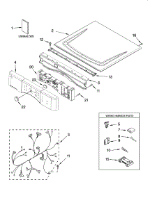 Top And Console Parts parts for Kenmore Dryer 110.96562501 (11096562501, 110 96562501) from AppliancePartsPros.com