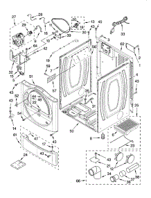 Cabinet Parts parts for Kenmore Dryer 110.96562501 (11096562501, 110 96562501) from AppliancePartsPros.com
