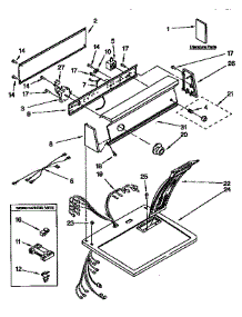 Top And Console parts for Kenmore Dryer 110.96573120 (11096573120, 110 96573120) from AppliancePartsPros.com