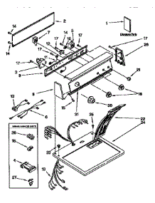 Top And Console parts for Kenmore Dryer 110.96577220 (11096577220, 110 96577220) from AppliancePartsPros.com