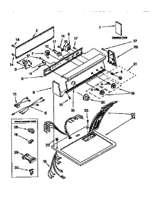 Top And Console parts for Kenmore Dryer 110.96582120 (11096582120, 110 96582120) from AppliancePartsPros.com