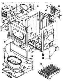 Cabinet Parts parts for Kenmore Dryer 110.96590100 (11096590100, 110 96590100) from AppliancePartsPros.com