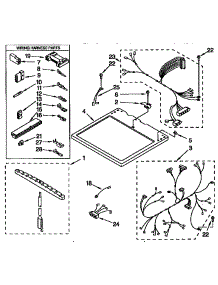 Dryer Top parts for Kenmore Dryer 110.96595400 (11096595400, 110 96595400) from AppliancePartsPros.com