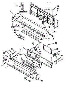 Console Panel parts for Kenmore Dryer 110.96595500 (11096595500, 110 96595500) from AppliancePartsPros.com