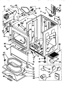 Cabinet parts for Kenmore Dryer 110.96595520 (11096595520, 110 96595520) from AppliancePartsPros.com