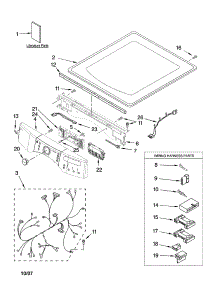 Top And Console Parts parts for Kenmore Dryer 110.96742700 (11096742700, 110 96742700) from AppliancePartsPros.com