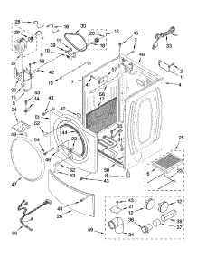 Cabinet Parts parts for Kenmore Dryer 110.96742701 (11096742701, 110 96742701) from AppliancePartsPros.com