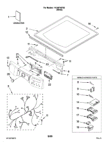 Top And Console Parts parts for Kenmore Dryer 110.96742702 (11096742702, 110 96742702) from AppliancePartsPros.com