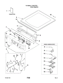 Top And Console Parts parts for Kenmore Dryer 110.96747702 (11096747702, 110 96747702) from AppliancePartsPros.com