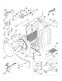 Cabinet Parts parts for Kenmore Dryer 110.96757702 (11096757702, 110 96757702) from AppliancePartsPros.com