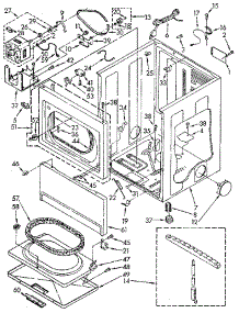 Cabinet parts for Kenmore Dryer 110.97093500 (11097093500, 110 97093500) from AppliancePartsPros.com