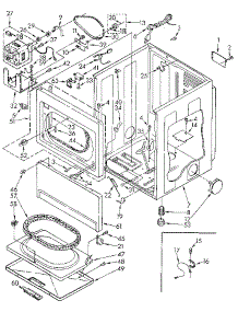 Cabinet parts for Kenmore Dryer 110.97195100 (11097195100, 110 97195100) from AppliancePartsPros.com