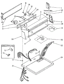 Top And Console parts for Kenmore Dryer 110.97273600 (11097273600, 110 97273600) from AppliancePartsPros.com