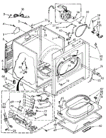 Cabinet parts for Kenmore Dryer 110.97274100 (11097274100, 110 97274100) from AppliancePartsPros.com