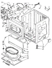 Cabinet parts for Kenmore Dryer 110.97283800 (11097283800, 110 97283800) from AppliancePartsPros.com