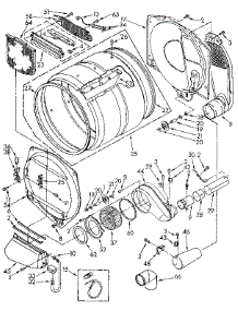 Bulkhead parts for Kenmore Dryer 110.97284800 (11097284800, 110 97284800) from AppliancePartsPros.com