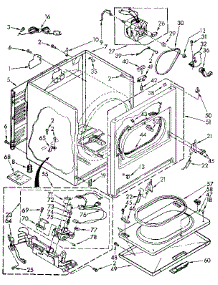 Cabinet parts for Kenmore Dryer 110.97478800 (11097478800, 110 97478800) from AppliancePartsPros.com