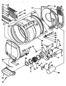 Upper And Lower Bulkhead parts for Kenmore Dryer 110.97502800 (11097502800, 110 97502800) from AppliancePartsPros.com