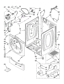 Cabinet Parts parts for Kenmore Dryer 110.97511701 (11097511701, 110 97511701) from AppliancePartsPros.com