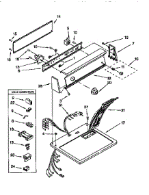 Top And Console parts for Kenmore Dryer 110.97529130 (11097529130, 110 97529130) from AppliancePartsPros.com