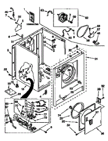 Cabinet parts for Sears Dryer 11097551210 from AppliancePartsPros.com
