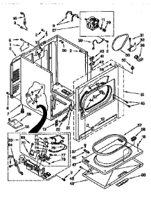 Cabinet parts for Sears Dryer 11097561210 from AppliancePartsPros.com